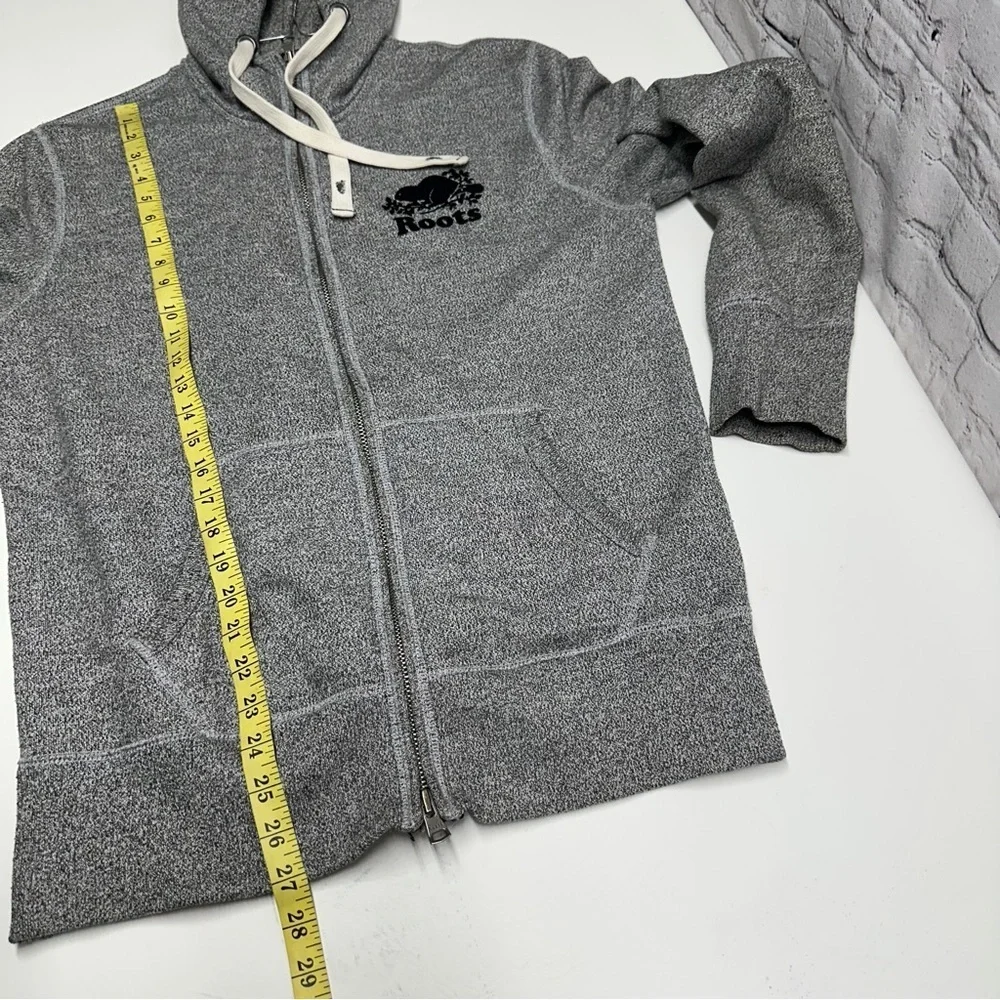 Roots Gray Zip-Up Hoodie size S